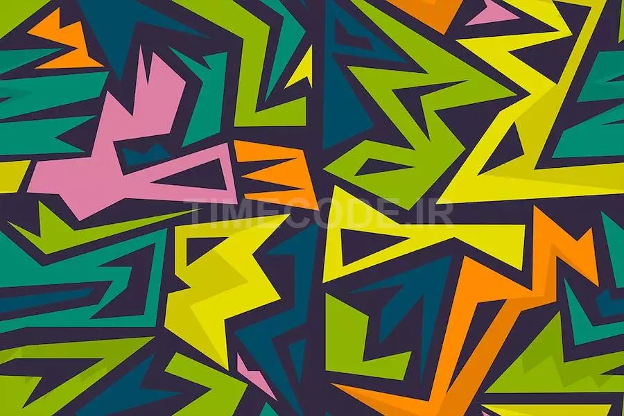 Graffiti Maze Seamless Patterns