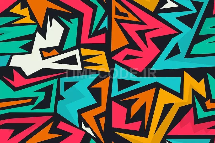 Graffiti Maze Seamless Patterns