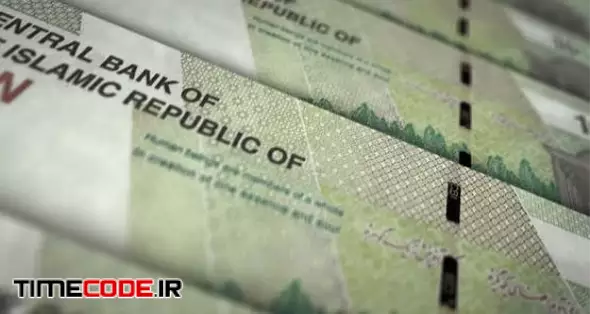 Iranian Rial Money Banknote Surface Loop