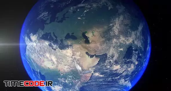 Realistic Earth Zoom Out Clouds Iran Tehran
