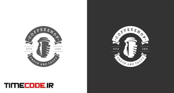 Coffee To Go Shop Logo Template Illustration