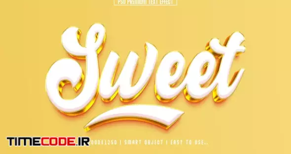 Sweet 3d Premium Editable Text Effect Style Template