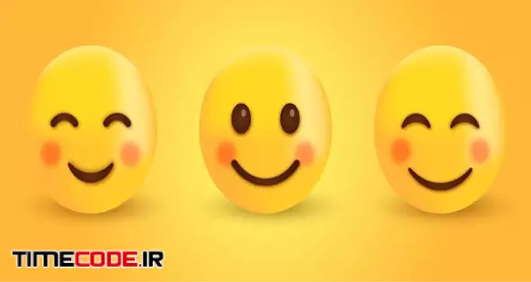 Smiling Emoticon With Smiling Eyes Happy Smiley Face Cute Emoji