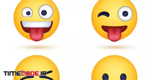Crazy Zany Emoji Face With Stuck Out Tongue Or Funny Winking Emoticon