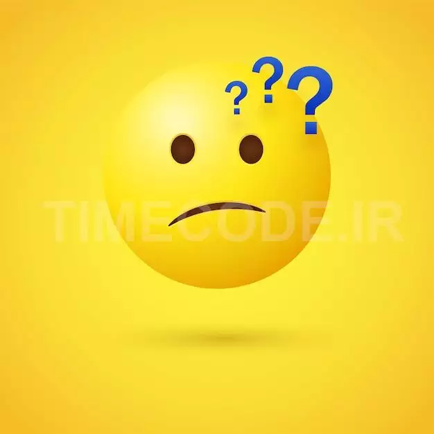 Thinking Emoji Face With Question Mark Symbols Or Confused Emoticon