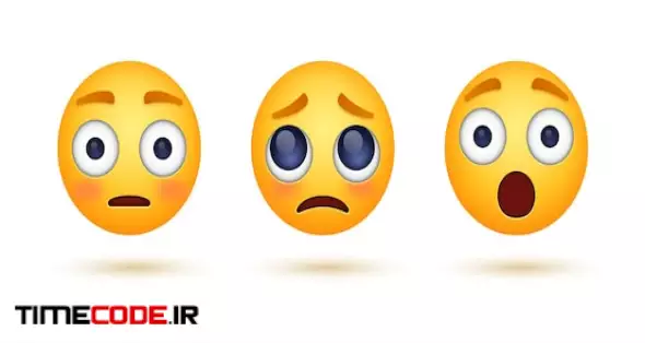Sad Emoji Face With Pleading Eyes With Shocked Emoticon