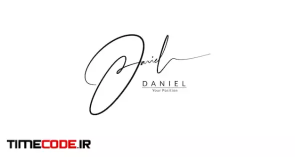 Elegant Vector Calligraphy Or Handwriting For The Name Daniel