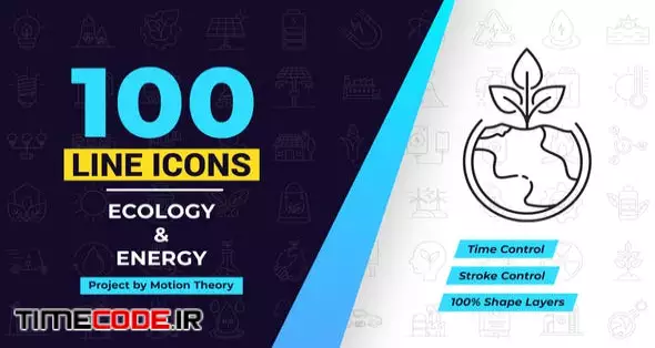 100 Ecology & Energy Line Icons