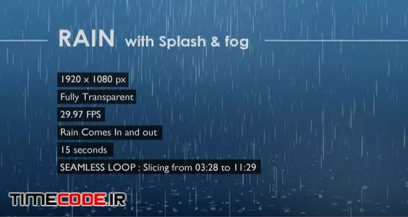 Rain With Splash And Fog
