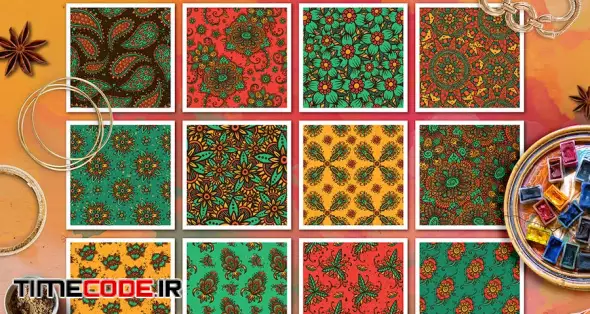 Mehndi Collection - 12 Seamless Patterns