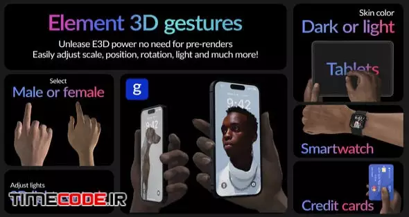 Real Hand Gestures For Element 3D