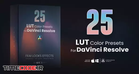 25 LUTs Pack For DaVinci Resolve