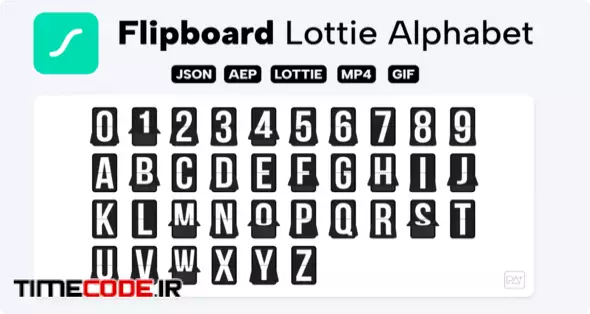 Flip Board Lottie Alphabet