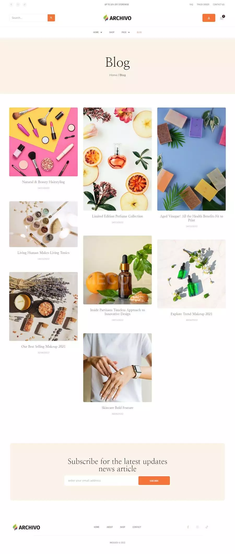 Archivo - Beauty Cosmetics & Skincare Elementor Template Kit