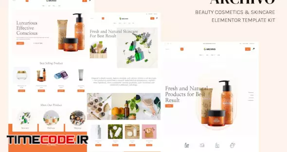 Archivo - Beauty Cosmetics & Skincare Elementor Template Kit
