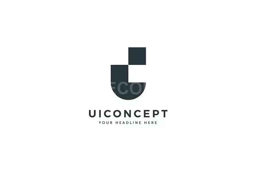 UI Concept Logo U I C Letter Template