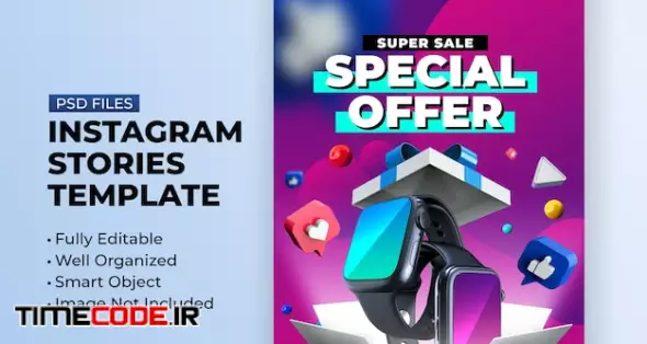 Super Sale Special Offer Promotion For Instagram Post Stories Design Template