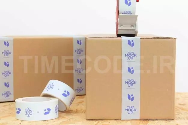 Tape Mockup For Packaging Sealing