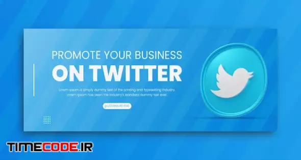 3d Render Twitter Business Promotion For Social Media Facebook Cover Design