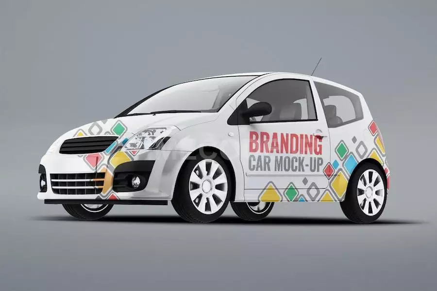City Car Branding Mock-up