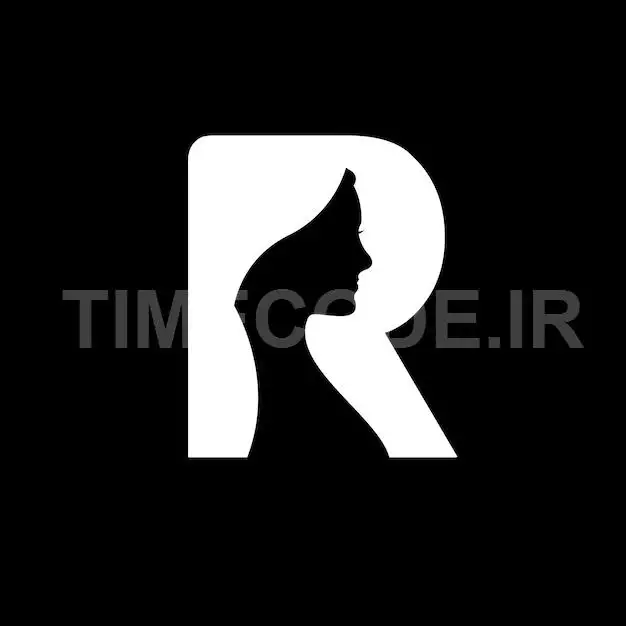 Letter R And Women Silhouette Logo Vector Design
