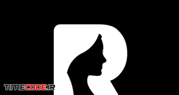 Letter R And Women Silhouette Logo Vector Design