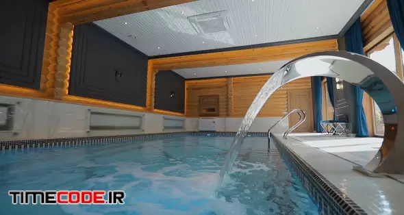 Interior of wellness and Spa swimming pool. 00:10