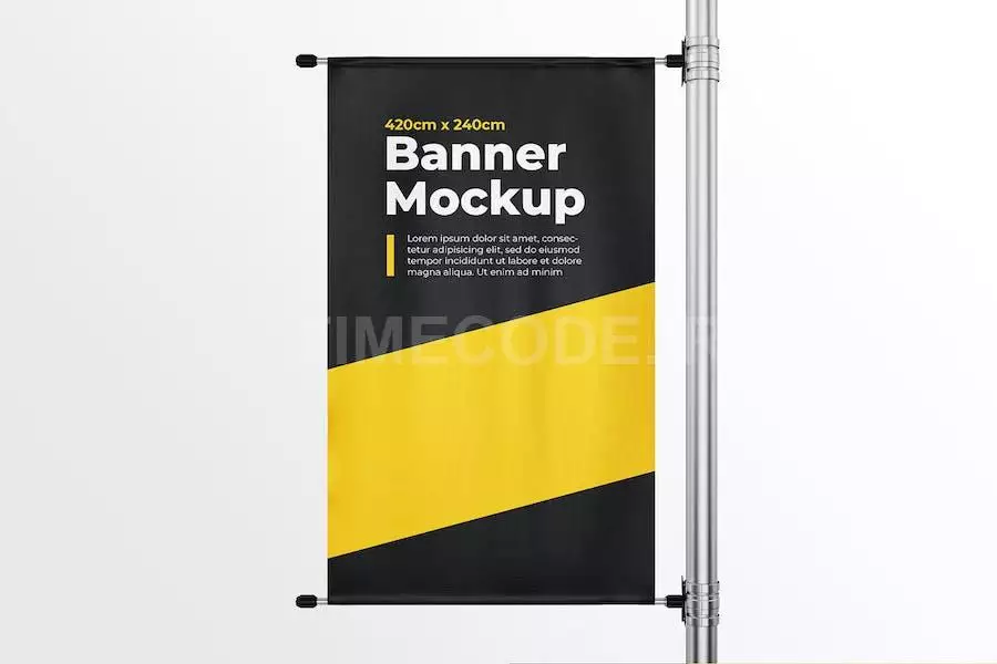 Pillar Banner Mock-Up Template