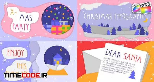 Christmas Greetings Colorful Scenes | FCPX