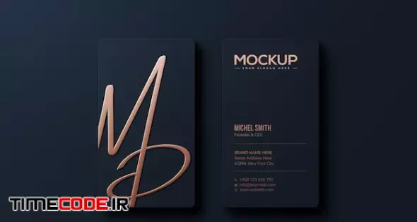 Elegant Gold Foil Logo Mockup On Dark Business Card