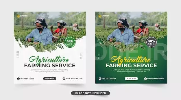 Agro Farm Service Social Media Banner. Agricultural Service Banner. Agriculture Farming Service. Farming Service Flyer. Organic Agriculture Farm Social Media Post. Organic Farming Banner.