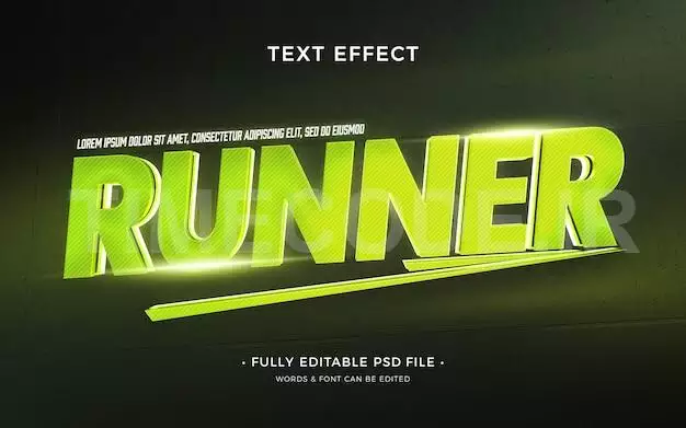 Runner Text Effect