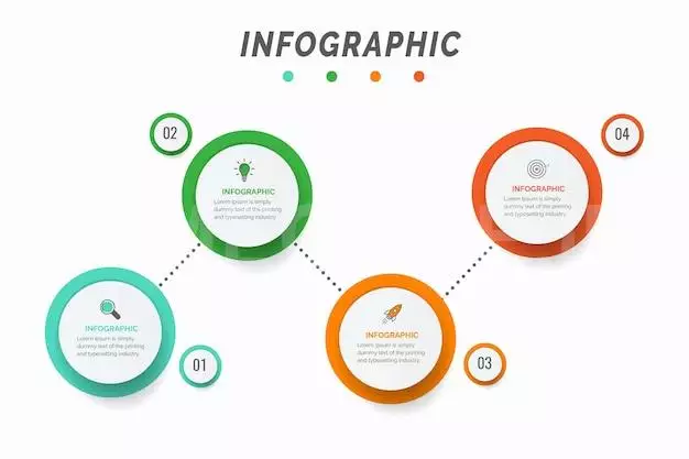 Infographic Design Template With 4 Options Or Steps