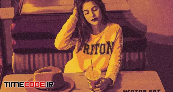 Retro Vector Art Photo Effect