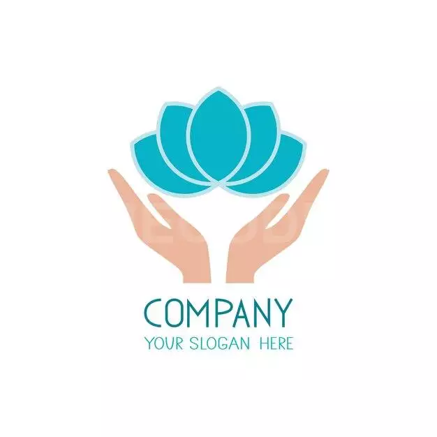 Beauty Care Logo Template. Spa Salon Icon. Lotus On Hand Logo Ideas Design. Eco And Bio Logo