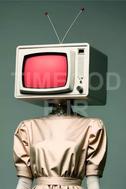 Silver Robot With Tv As His Head 3d Illustrated