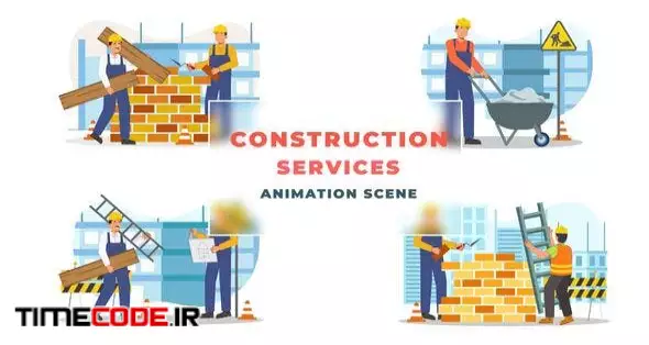 Construction Service Animated Scene