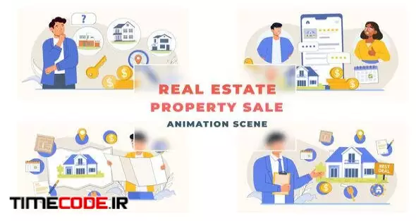 Real Estate Property Sale Agency Animation Scene