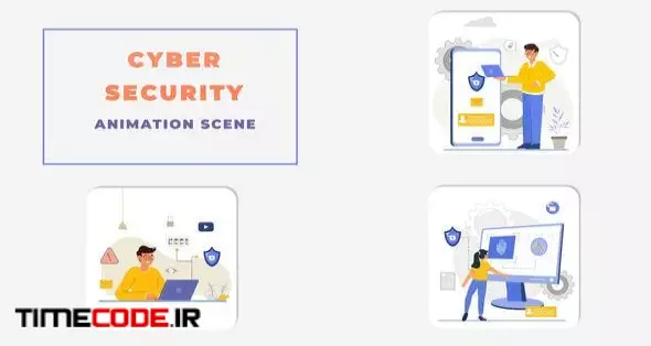 Cyber Security Animated Scene