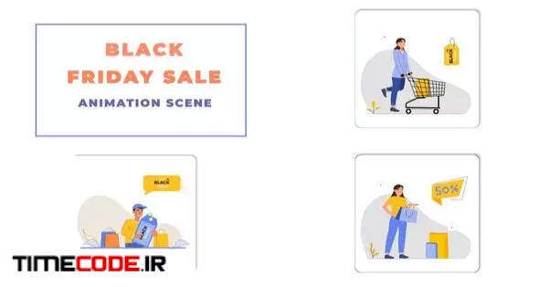 Black Friday Sale Animation Scene