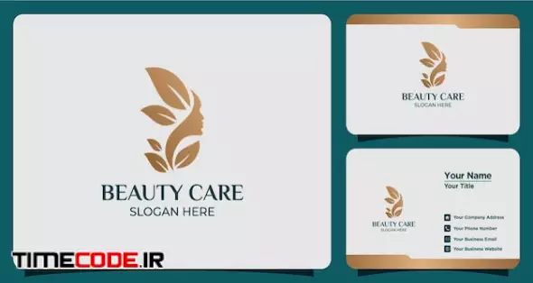 Minimalist Beauty Abstract Logo Salon And Spa Silhouette Shape Concept Logo And Business Card Template