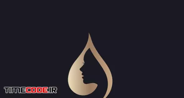 Drop Logo With Woman Face