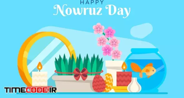 Flat Happy Nowruz Illustration