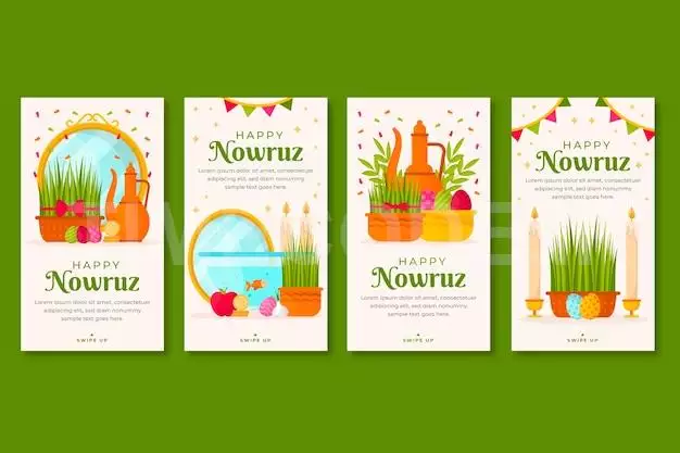 Flat Nowruz Instagram Stories Collection