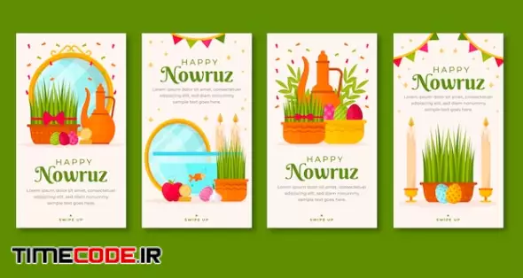 Flat Nowruz Instagram Stories Collection