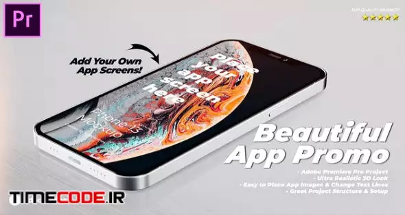 Beautiful App Promo - 3d App Mockup Demonstration Video Premiere Pro