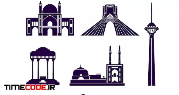 Iran Travel Destination Vector Illustration.