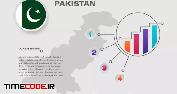 Pakistan Chart Infographic Element