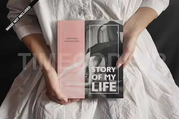 Woman In White Presenting A Book Mockup
