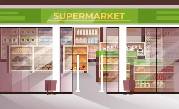 Outside Food Supermarket Concept